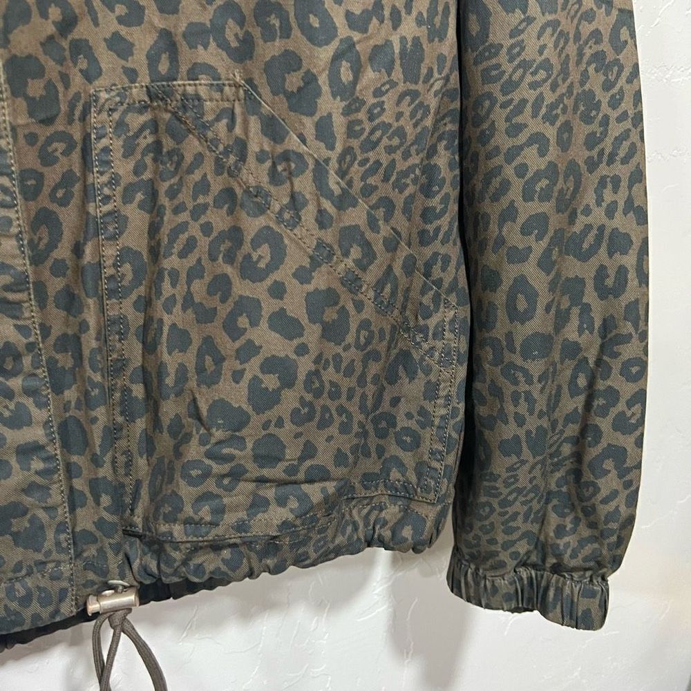 Sanctuary Drawstring Hem Leopard Jacket Medium - Picture 4 of 9